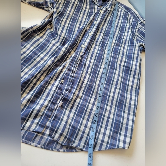 Ralph Lauren Plaid Shirt Blue Medium - Picture 3 of 7